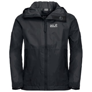 Jack Wolfskin Regenjacke Rainy (wind- und wasserdicht) phantomgrau Kinder